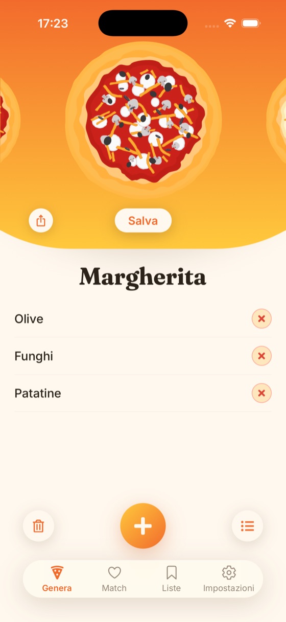 Schermata Genera di Pizzer